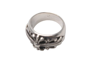 CHROME HEARTS クロムハーツ フローラルクロス リング 指輪 サイズ18号 重量約16.0g 1992/sterling刻印 シルバー 美品 中古 4b001593