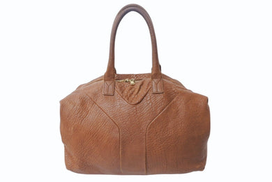 YVES SAINT LAURENT イヴ サンローラン ハンドバッグ 299172Y レザー ブラウン ゴールド金具 203314 良品 中古 4b001598