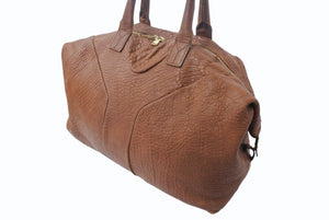 YVES SAINT LAURENT イヴ サンローラン ハンドバッグ 299172Y レザー ブラウン ゴールド金具 203314 良品 中古 4b001598