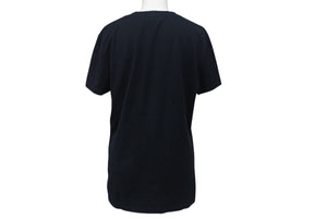 YVES SAINT LAURENT イヴサンローラン 半袖Tシャツ Y1LFE サイズS ロゴプリント ブラック ホワイト コットン 美品 中古 4b001601