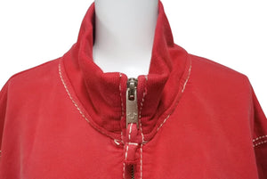 TRUE RELIGION トゥルー レリジョン TRACK SWEAT パーカー ORIGINAL TRBJ 56 コットン レッド ホワイト サイズXXXL 美品 中古 4b001607