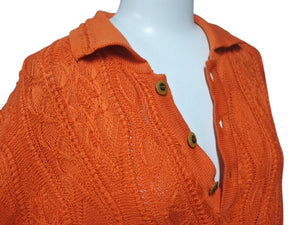 COOGI クージーニット 半袖 ポロシャツ 立体編み込み 3Dニット