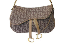 Load image into Gallery viewer, Christian Dior クリスチャンディオール ワンショルダーバッグ トロッター ダブルサドル ブラウン ガリアーノ期 美品 中古 4b001610
