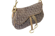Load image into Gallery viewer, Christian Dior クリスチャンディオール ワンショルダーバッグ トロッター ダブルサドル ブラウン ガリアーノ期 美品 中古 4b001610