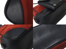 Load image into Gallery viewer, MIU MIU ミュウミュウ ヴィンテージボストンバッグ ハンドバッグ レザー スエード レッド ブラック シルバー金具 美品 中古 4b001611