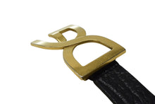 Load image into Gallery viewer, DOLCE&amp;GABBANA ドルチェ＆ガッバーナ ロゴバックルベルト レザー vintage ヴィンテージ ゴールド金具 美品 中古 4b001625
