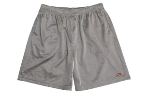 SUPREME シュプリーム ハーフパンツ スモールボックスロゴ メッシュ シルバー レッド ホワイト サイズL 美品 中古 4b001632 