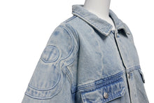 Load image into Gallery viewer, 極美品 VANDY THE PINK ヴァンディーザピンク RIDER DENIM JACKET ライダーデニムジャケット ポリエステル ライトブルー サイズL 中古 4b001634