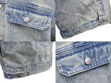 Load image into Gallery viewer, 極美品 VANDY THE PINK ヴァンディーザピンク RIDER DENIM JACKET ライダーデニムジャケット ポリエステル ライトブルー サイズL 中古 4b001634