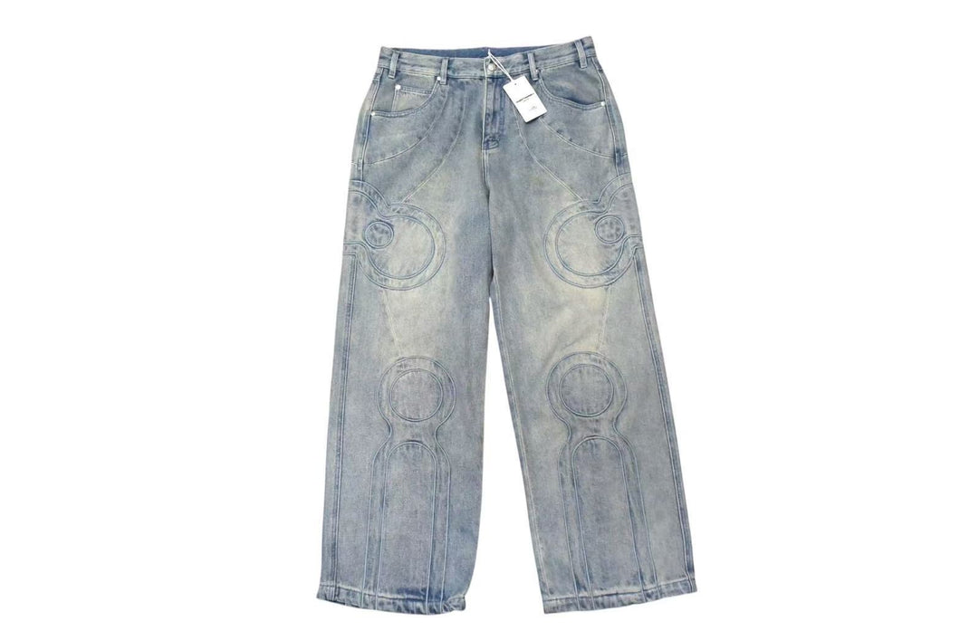 VANDY THE PINK ヴァンディーザピンク RIDER DENIM PANTS ライダーデニムパンツ ポリエステルライトブルー サイズM 美品 中古 4b001635 