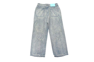 VANDY THE PINK ヴァンディーザピンク RIDER DENIM PANTS ライダーデニムパンツ ポリエステルライトブルー サイズM 美品 中古 4b001635 