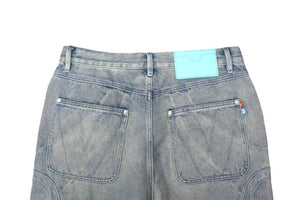 VANDY THE PINK ヴァンディーザピンク RIDER DENIM PANTS ライダーデニムパンツ ポリエステルライトブルー サイズM 美品 中古 4b001635 