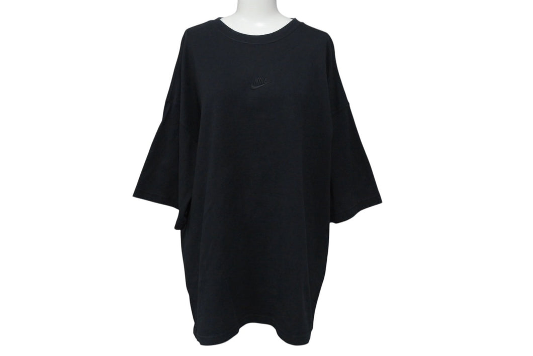 NIKE ナイキ オーバーサイズフィット オーバーサイズ tシャツ コットンロゴ刺繍 ブラック サイズ S FA9767-010 中古 4b001641 