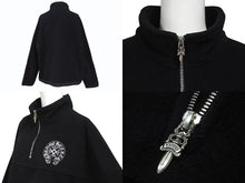 Load image into Gallery viewer, CHROME HEARTS クロムハーツ YKT U TARDY SWEEP HLF ZIP ダガーハーフジップフリース スウェット サイズS ホースシュー 美品 中古 4b001643
