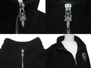 CHROME HEARTS クロムハーツ YKT U TARDY SWEEP HLF ZIP ダガーハーフジップフリース スウェット サイズS ホースシュー 美品 中古 4b001643