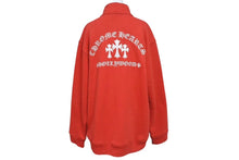 Load image into Gallery viewer, 極美品 CHROME HEARTS クロムハーツ SAILIN ON 1 2 ZIP ハーフジップスウェット サイズXL セメタリークロス 刺繍 ハリウッド レッド 中古 4b001645