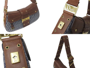 極美品 Christian Dior クリスチャンディオール ストリートシック ワンショルダーバッグ 23-MA-1022 トロッター柄 ガリアーノ期 中古 4b001648
