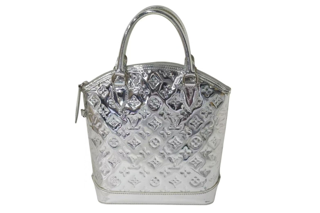 極美品 LOUIS VUITTON ルイヴィトン ロックイット ハンドバッグ M95449 モノグラム ミロワール シルバー 中古 4b001650