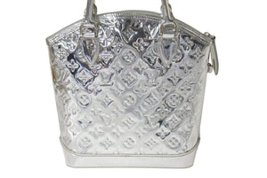極美品 LOUIS VUITTON ルイヴィトン ロックイット ハンドバッグ M95449 モノグラム ミロワール シルバー 中古 4b001650