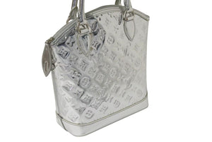 極美品 LOUIS VUITTON ルイヴィトン ロックイット ハンドバッグ M95449 モノグラム ミロワール シルバー 中古 4b001650
