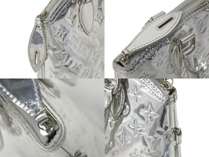 極美品 LOUIS VUITTON ルイヴィトン ロックイット ハンドバッグ M95449 モノグラム ミロワール シルバー 中古 4b001650