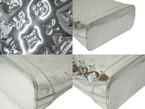 極美品 LOUIS VUITTON ルイヴィトン ロックイット ハンドバッグ M95449 モノグラム ミロワール シルバー 中古 4b001650