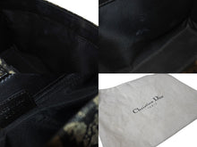 Load image into Gallery viewer, Christian Dior クリスチャンディオール ワンショルダーバッグ トロッター柄 レザー ブラック コットンキャンバス 美品 中古 4b001654