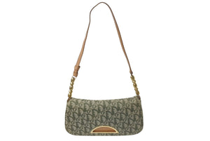 Christian Dior クリスチャンディオール ワンショルダーバッグ マリスパール トロッター柄 レザー コットンキャンバス 美品 中古 4b001655
