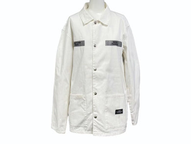 NEIGHBORHOOD ネイバーフッド ジャケット COVERALL.CW ワークジャケット 192ARNH-JKM01 ホワイト サイズM 美品 中古 4b001663