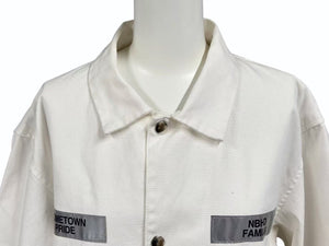 NEIGHBORHOOD ネイバーフッド ジャケット COVERALL.CW ワークジャケット 192ARNH-JKM01 ホワイト サイズM 美品 中古 4b001663