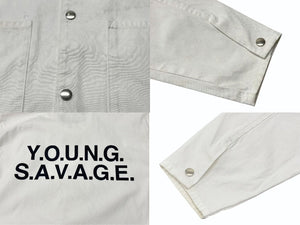 NEIGHBORHOOD ネイバーフッド ジャケット COVERALL.CW ワークジャケット 192ARNH-JKM01 ホワイト サイズM 美品 中古 4b001663