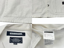 Load image into Gallery viewer, NEIGHBORHOOD ネイバーフッド ジャケット COVERALL.CW ワークジャケット 192ARNH-JKM01 ホワイト サイズM 美品 中古 4b001663