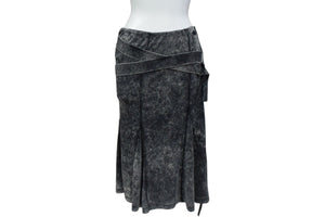 DIESEL ディーゼル Black O-Venus Midi Skirt ミディスカート 00E8M200082-BF03 コットン ブラック サイズM 美品 中古 4b001666