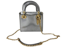 Load image into Gallery viewer, Christian Dior クリスチャンディオール レディディオール ミニ サッチェルバッグ ハンドバッグ 02-MA-0118 グレーズカーフ 2WAY 美品 中古 4b001670