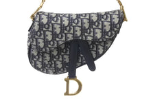 Load image into Gallery viewer, 極美品 Christian Dior クリスチャンディオール サドルミニバッグ ハンドバッグ M0456CTZQ オブリーク ネイビー 中古 4b001672