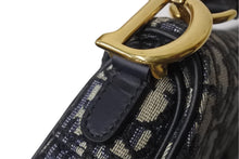 Load image into Gallery viewer, 極美品 Christian Dior クリスチャンディオール サドルミニバッグ ハンドバッグ M0456CTZQ オブリーク ネイビー 中古 4b001672
