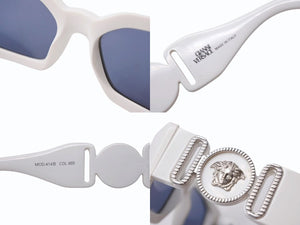 GIANNI VERSACE ジャンニヴェルサーチ サングラス アイウェア 414/B メデューサ ホワイト シルバー 美品 中古 4b001677 