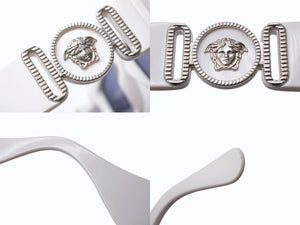 GIANNI VERSACE ジャンニヴェルサーチ サングラス アイウェア 414/B メデューサ ホワイト シルバー 美品 中古 4b001677 