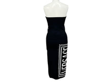 画像をギャラリービューアに読み込む, 極美品 VERSACE ヴェルサーチ ロゴストラップレス クロップドブラトップ A83290 ニットペンシルスカート A83291 セットアップ サイズ36 中古 4b001678 