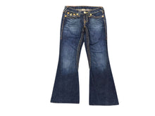 画像をギャラリービューアに読み込む, TRUE RELIGION トゥルーレリジョン RAINBOW JOEY レインボーステッチ フレアデニムパンツ 009-024984 インディゴ サイズ27 美品 中古 4b001680 
