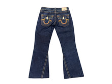 画像をギャラリービューアに読み込む, TRUE RELIGION トゥルーレリジョン RAINBOW JOEY レインボーステッチ フレアデニムパンツ 009-024984 インディゴ サイズ27 美品 中古 4b001680 