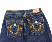 画像をギャラリービューアに読み込む, TRUE RELIGION トゥルーレリジョン RAINBOW JOEY レインボーステッチ フレアデニムパンツ 009-024984 インディゴ サイズ27 美品 中古 4b001680 