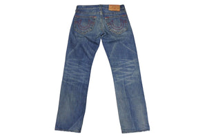 TRUE RELIGION トゥルーレリジョン OLD BOBBY ストレートデニムパンツ ジーンズ 027-099881 インディゴ サイズ29 美品 中古 4b001683