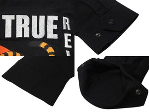 TRUE RELIGION トゥルーレリジョン Raglan Ripstop Zip Up ラグラン リップストップ ジップアップ ブルゾン ジェットブラック サイズM 美品 中古 4b001685
