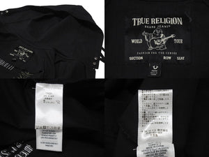 TRUE RELIGION トゥルーレリジョン Raglan Ripstop Zip Up ラグラン リップストップ ジップアップ ブルゾン ジェットブラック サイズM 美品 中古 4b001685