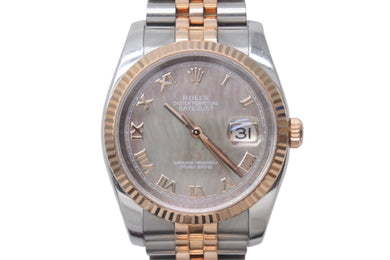 ROLEX ロレックス デイトジャスト 116231NR 時計 コンビ ブラックシェル 美品 中古 4b001686