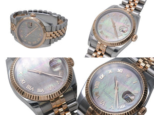 ROLEX ロレックス デイトジャスト 116231NR 時計 コンビ ブラックシェル 美品 中古 4b001686