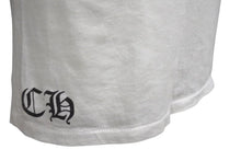 Load image into Gallery viewer, CHROME HEARTS クロムハーツ 半袖VネックTシャツ サイズS アメリカンフラッグ ホースシュー ダガー プリント ホワイト 美品 中古 4b001689
