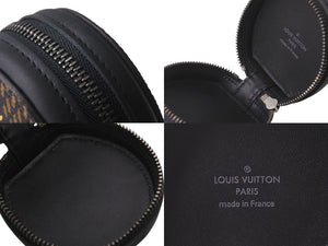 新品同様 LOUIS VUITTON × NIGO ルイヴィトン ニゴ ダミエ エベヌ エテュイ イヤフォンケース GI0494 ブラウン PVC レザー 小物 中古 4b001691