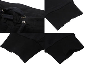 CHROME HEARTS クロムハーツ スウェットパンツ レザークロスパッチ シルバ−925 レザー コットン ブラック 美品 中古 4b001692